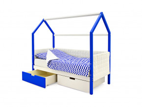 Кровать-домик мягкий Svogen с ящиками сине-белый в Лянторе - lyantor.magazinmebel.ru | фото - изображение 3