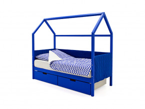 Кровать-домик мягкий Svogen с ящиками синий в Лянторе - lyantor.magazinmebel.ru | фото