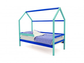 Кровать-домик Svogen с бортиком мятно-синий в Лянторе - lyantor.magazinmebel.ru | фото - изображение 1