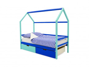 Кровать-домик Svogen с ящиками мятно-синий в Лянторе - lyantor.magazinmebel.ru | фото - изображение 1