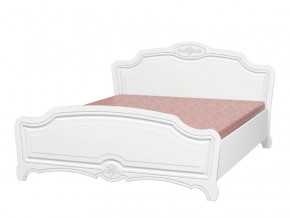 Кровать двойная 1400 Лотос Лак белый в Лянторе - lyantor.magazinmebel.ru | фото