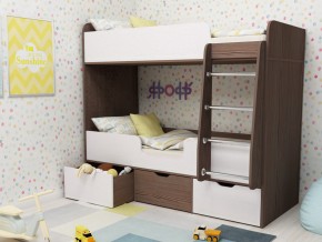 Кровать двухъярусная Малыш двойняшка бодега-белый в Лянторе - lyantor.magazinmebel.ru | фото - изображение 1
