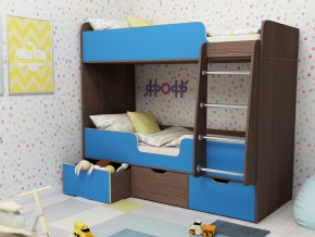Кровать двухъярусная Малыш двойняшка бодега-голубой в Лянторе - lyantor.magazinmebel.ru | фото