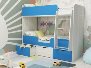 Кровать двухъярусная Малыш двойняшка винтерберг-голубой в Лянторе - lyantor.magazinmebel.ru | фото - изображение 1