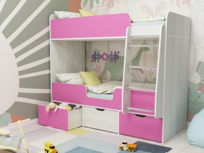 Кровать двухъярусная Малыш двойняшка винтерберг-розовый в Лянторе - lyantor.magazinmebel.ru | фото - изображение 1