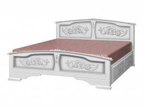Кровать Елена с 2-мя ящиками 1400 Белый жемчуг в Лянторе - lyantor.magazinmebel.ru | фото