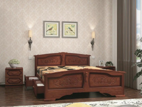 Кровать Елена с 2-мя ящиками 1400 Орех в Лянторе - lyantor.magazinmebel.ru | фото - изображение 2