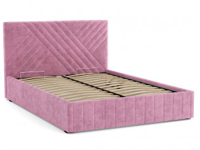 Кровать Гамма 1400 с основанием велюр тенерифе розовый в Лянторе - lyantor.magazinmebel.ru | фото - изображение 2
