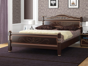 Кровать Карина-5 900 Орех тёмный с тонировкой в Лянторе - lyantor.magazinmebel.ru | фото
