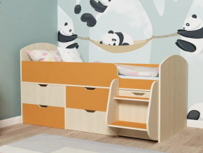 Кровать Малыш-7 Дуб-Оранжевый в Лянторе - lyantor.magazinmebel.ru | фото