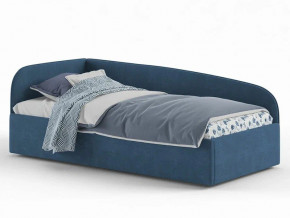 Кровать мягкая Денди на латах рогожка синяя в Лянторе - lyantor.magazinmebel.ru | фото