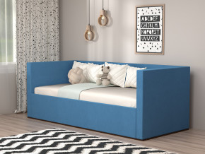 Кровать мягкая с подъёмным механизмом арт. 030 синий в Лянторе - lyantor.magazinmebel.ru | фото