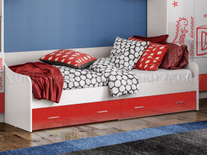 Кровать с ящиками Вега Алфавит Красный в Лянторе - lyantor.magazinmebel.ru | фото - изображение 1