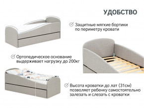 Кровать с ящиком Letmo халва (рогожка) в Лянторе - lyantor.magazinmebel.ru | фото - изображение 11