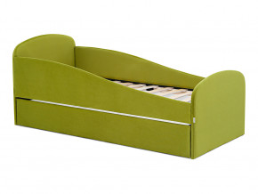 Кровать с ящиком Letmo оливковый (велюр) в Лянторе - lyantor.magazinmebel.ru | фото