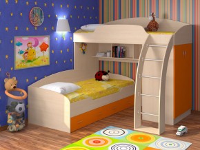 Кровать Соня 1+2 Оранжевый в Лянторе - lyantor.magazinmebel.ru | фото - изображение 1