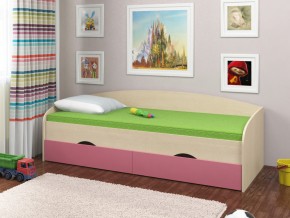 Кровать Соня 2 дуб молочный-розовый в Лянторе - lyantor.magazinmebel.ru | фото
