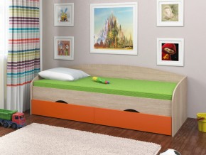 Кровать Соня 2 сонома-оранжевый в Лянторе - lyantor.magazinmebel.ru | фото