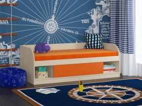 Кровать Соня 4 дуб молочный-оранжевый в Лянторе - lyantor.magazinmebel.ru | фото - изображение 1
