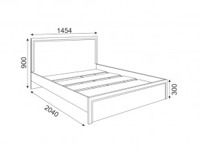 Кровать стандарт с настилом 1400 Беатрис модуль 16 Орех гепланкт в Лянторе - lyantor.magazinmebel.ru | фото - изображение 2