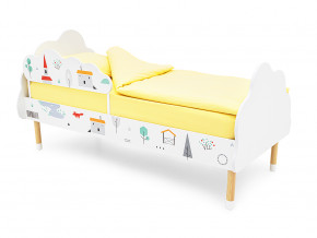 Кровать Stumpa Облако с бортиком рисунок Шале в Лянторе - lyantor.magazinmebel.ru | фото