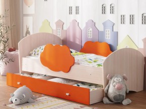 Кровать Тучка с ящиком дуб-оранж в Лянторе - lyantor.magazinmebel.ru | фото - изображение 1