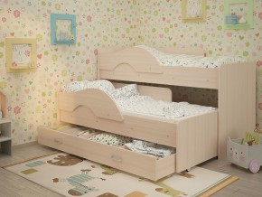 Кровать выкатная Радуга с ящиком 80х160 млечный дуб в Лянторе - lyantor.magazinmebel.ru | фото
