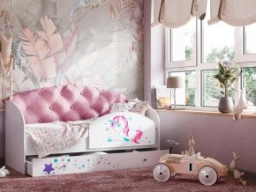 Кровать Звездочка с бортиком Белый-розовый в Лянторе - lyantor.magazinmebel.ru | фото - изображение 1