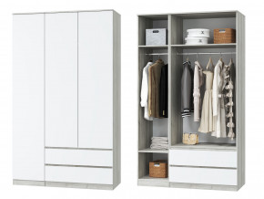 Шкаф для одежды трехдверный Лори дуб серый, белый в Лянторе - lyantor.magazinmebel.ru | фото - изображение 1