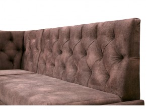 Угловой диван Призма каретная стяжка коричневый с коробами в Лянторе - lyantor.magazinmebel.ru | фото - изображение 2