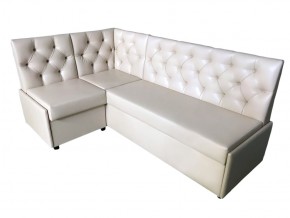 Угловой диван Призма со стяжками белый со спальным местом в Лянторе - lyantor.magazinmebel.ru | фото - изображение 1