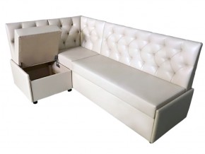 Угловой диван Призма со стяжками белый со спальным местом в Лянторе - lyantor.magazinmebel.ru | фото - изображение 2